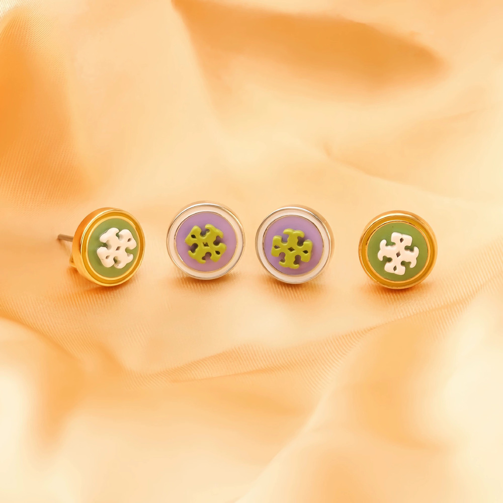 Tory Burch Mini Round Metal Earrings Classic